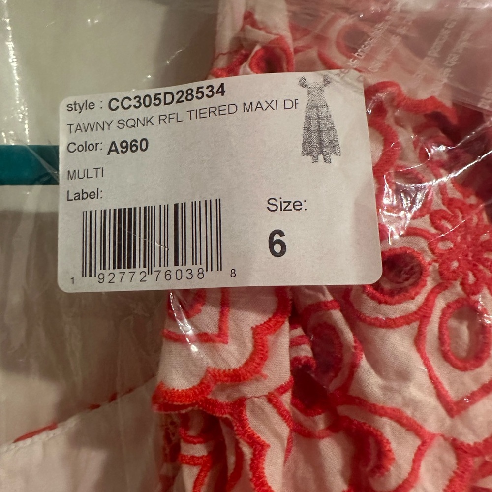 🔖 NWT $795 Alice + Olivia Tawney Eyelet Tiered Maxi Dress - Picture 10 of 12